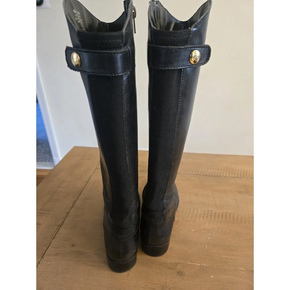 STEVEN Womens SADY Black Leather Knee High Boots Size‎ 6.5